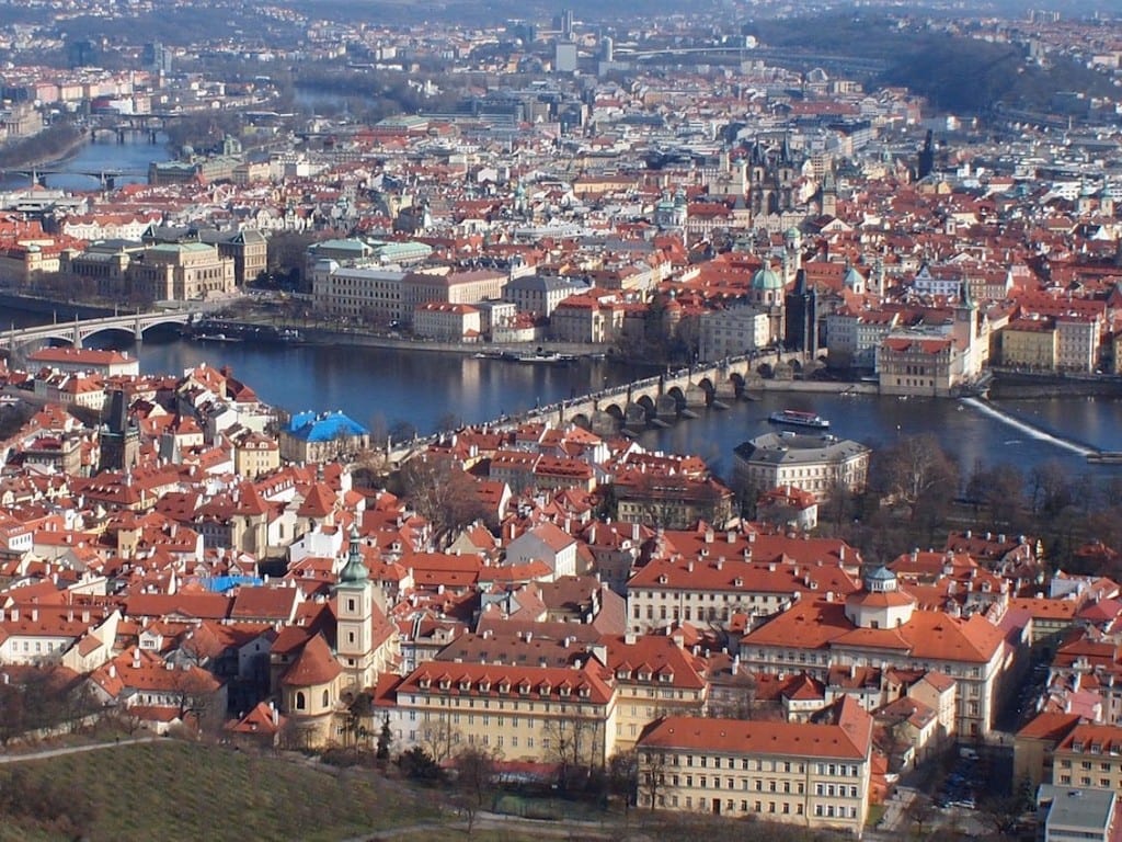 Widok z Petrzyna na centrum Pragi
